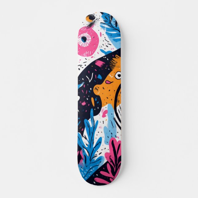 Skateboard Patinage de style, brillant (Devant)