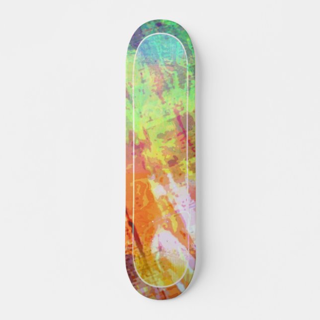 Skateboard Patinage de style Grunge de couleur (Devant)