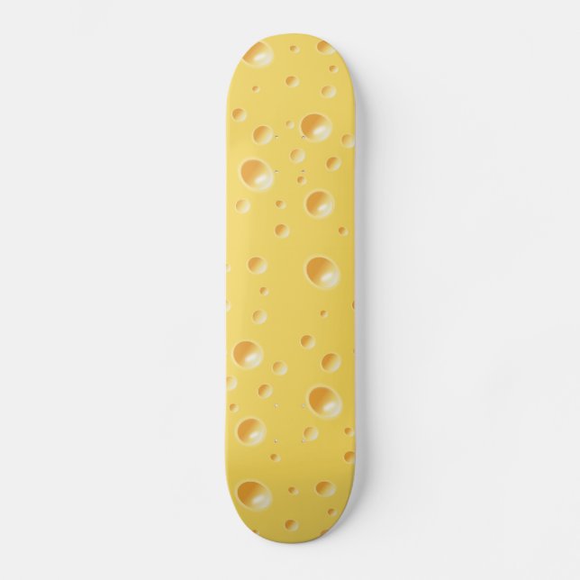 Skateboard Patinage de texture au fromage suisse jaune (Recto)