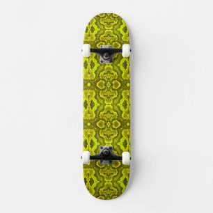 Skateboard Patinage de texture de serpent jaune