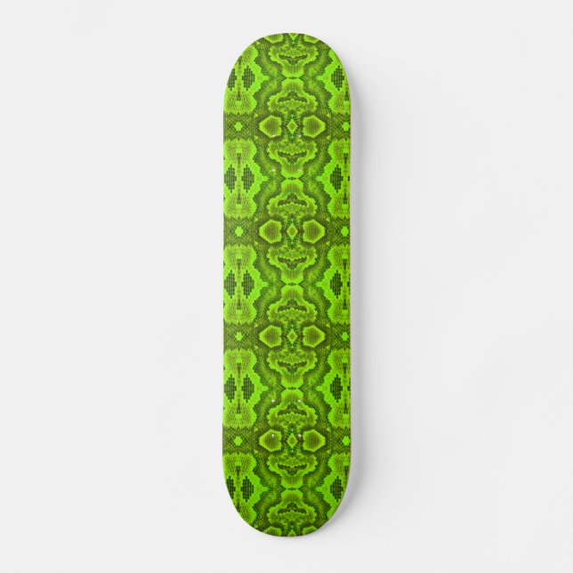 Skateboard Patinage de texture de serpent vert (Recto)