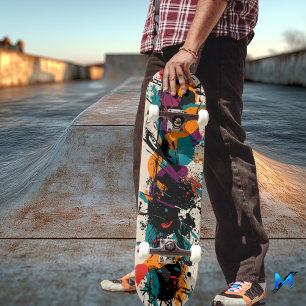 Skateboard Patinage d'expression Abstraite - Gras