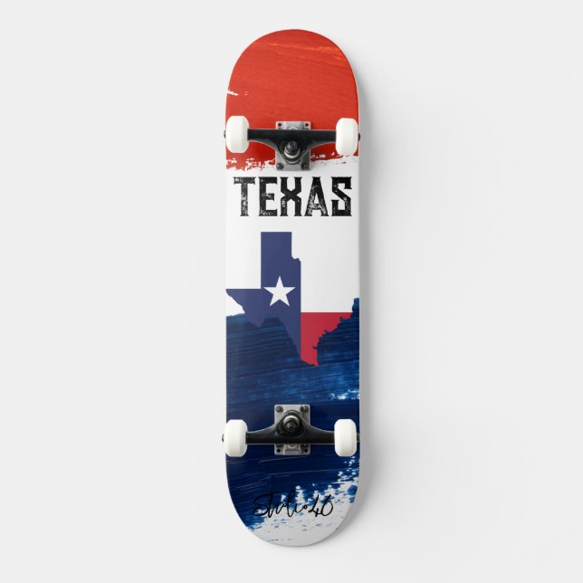Skateboard Patinage du drapeau du Texas (Recto)