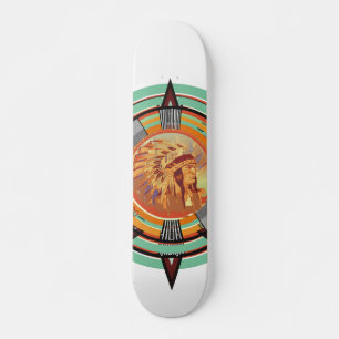 Skateboard Patinage du Motif indien Tête