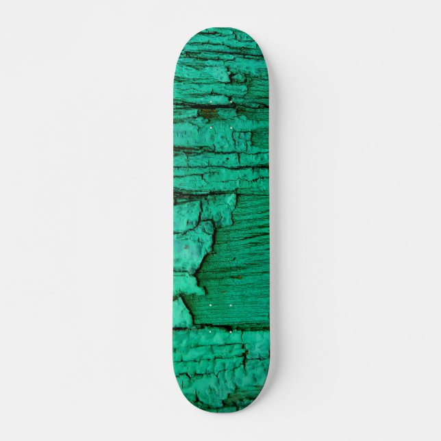 Skateboard Patinage en bois vert Jade. (Devant)