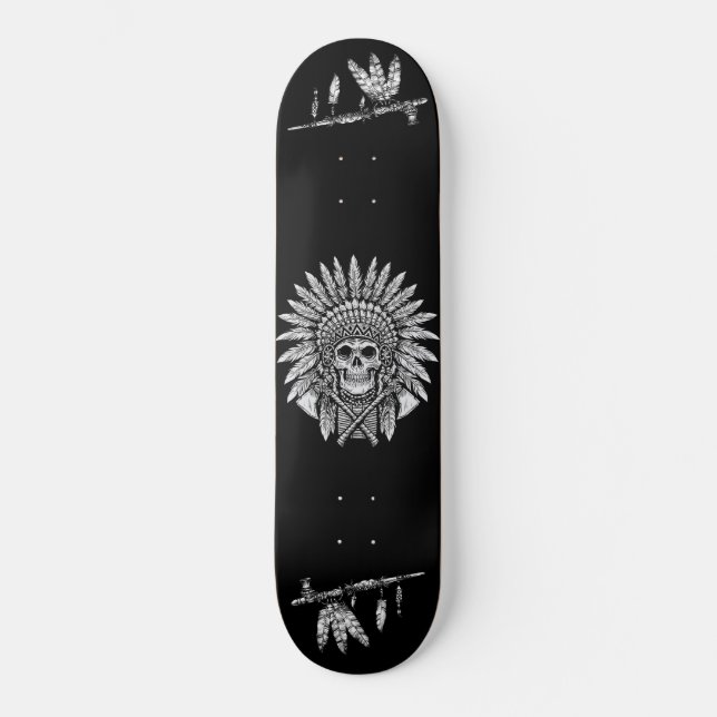 Skateboard Patinage en chef et tuyauterie des Amérindiens (Recto)
