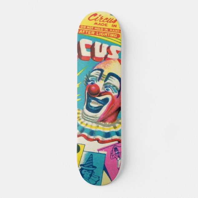 Skateboard Patinage en clown vintage (Recto)