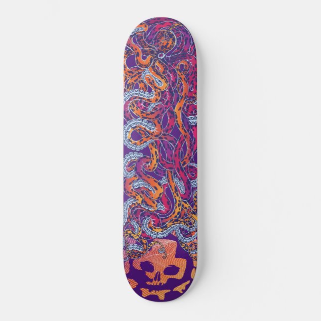 Skateboard Patinage en graffiti Octopus (Recto)