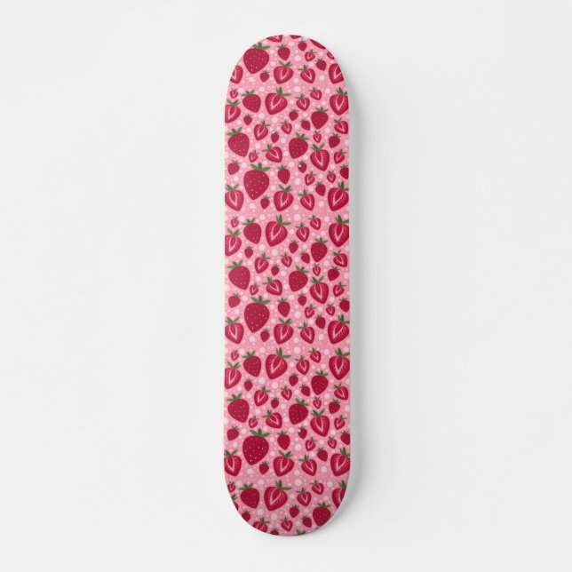 Skateboard Patinage fraise soda (Devant)