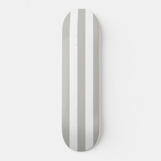 Skateboard Patinage Gris simple et blanc (Recto)