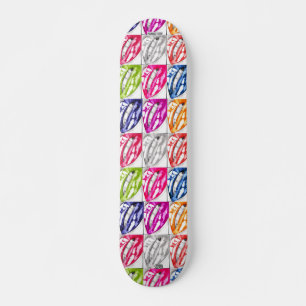 Skateboard Patinage Hot Lips pop art