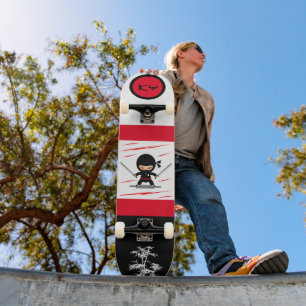 Skateboard Patinage monogramme japonais Ninja