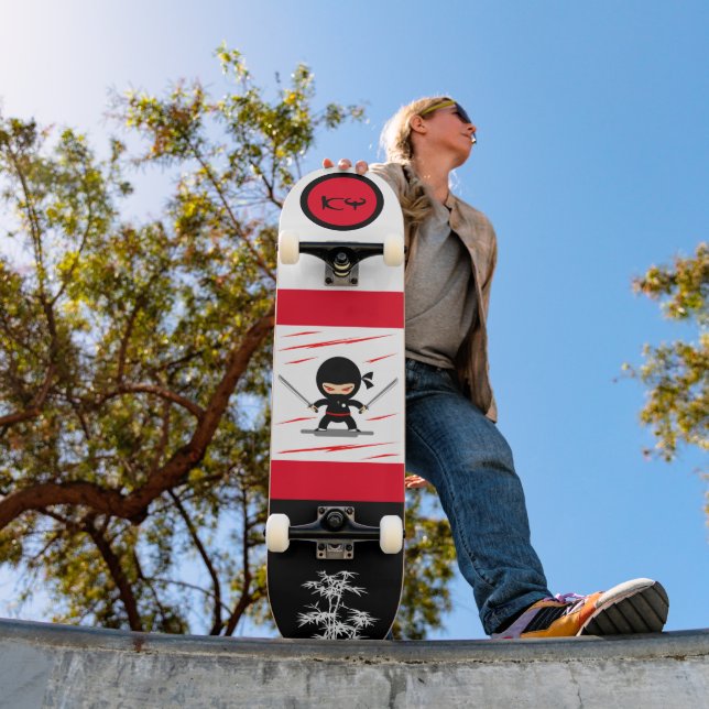 Skateboard Patinage monogramme japonais Ninja (Extérieur 1)