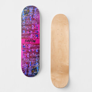 Skateboard Patinage "Mosaic Biology" en rose chaud