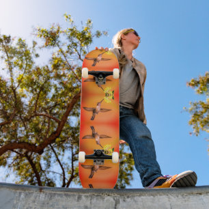 Skateboard Patinage motif de colibris