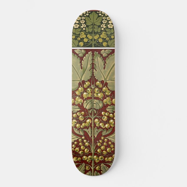 Skateboard Patinage Motif feuille antique (Recto)