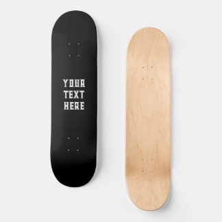 Skateboard Patinage noir et blanc Ajouter votre propre texte