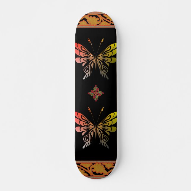Skateboard Patinage papillon (Devant)
