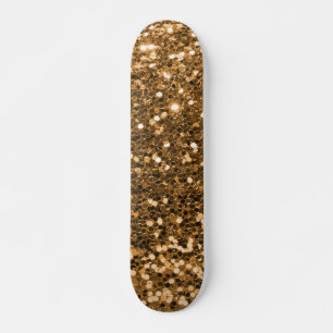 Skateboard Patinage Parties scintillant or