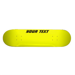 Skateboard Patinage personnalisé jaune vif