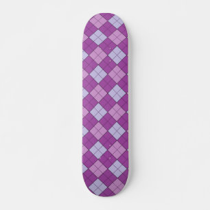 Skateboard Patinage Plaid Violet