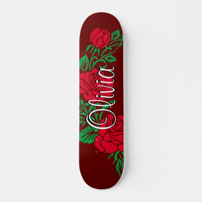 Skateboard Patinage rose (Devant)