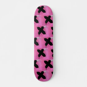 Skateboard Patinage rose.