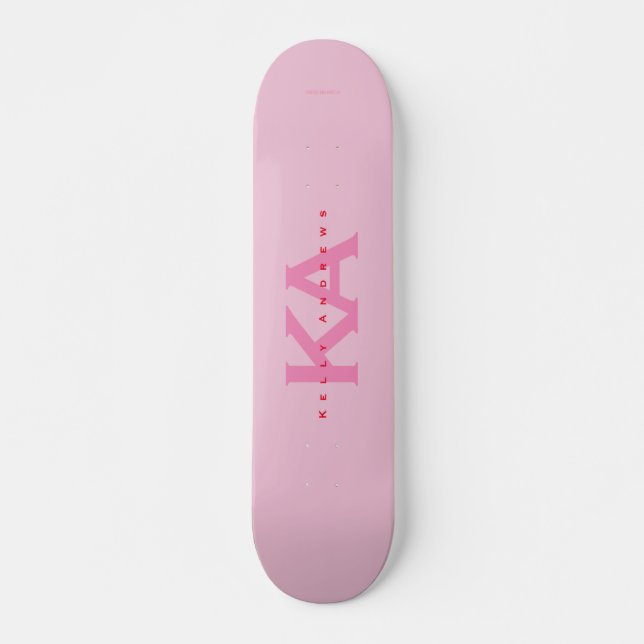 Skateboard Patinage rose (Devant)