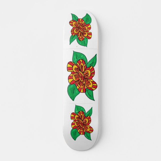 Skateboard Patinage sur tournesol (Devant)
