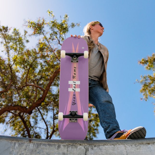 Skateboard Patinage violet avec HAMbyWG rose (Extérieur 1)