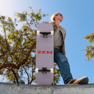 Skateboard Patinage Zen rouge gris