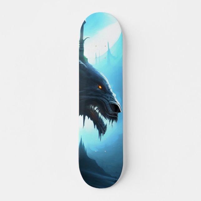 Skateboard Patineta Perfil De Monstruo Mítico (Devant)