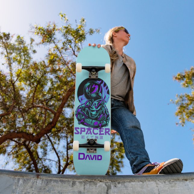 Skateboard Patineur d'astronautes (Extérieur 1)