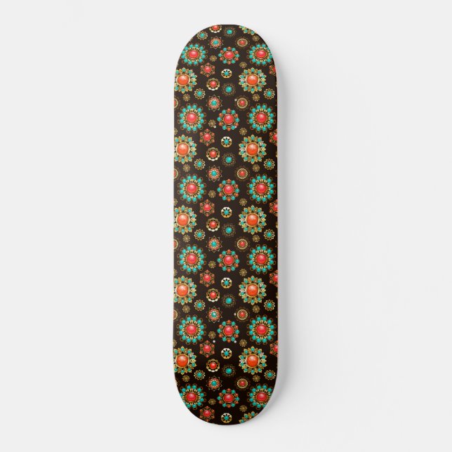 Skateboard Pattern de Ethnic Brooches Seamless (Recto)