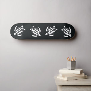 Skateboard Patters de Black and White Sea Turtles