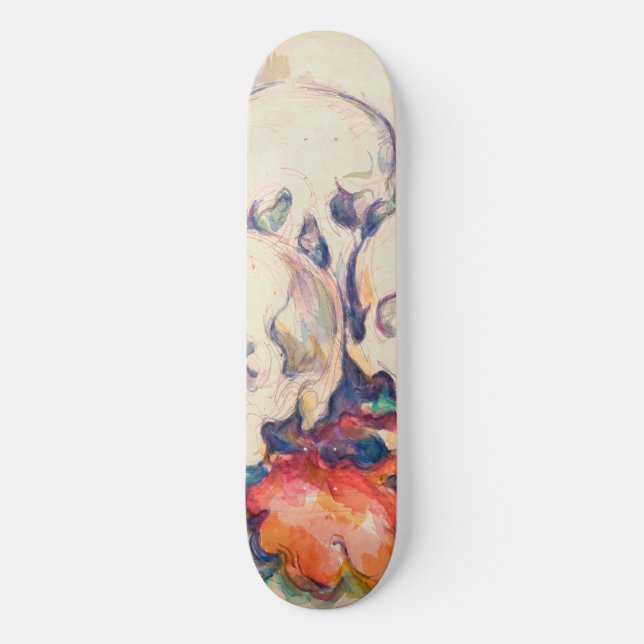 Skateboard Paul Cezanne - Aquarelle à trois crânes (Recto)