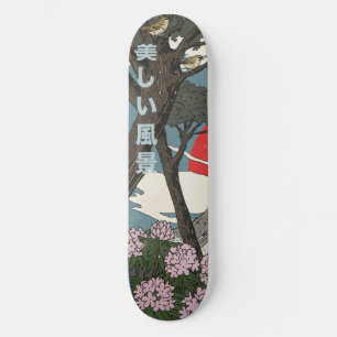 Skateboard Paysage japonais magnifique