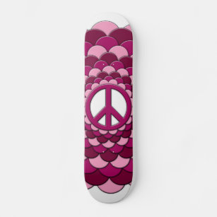 Skateboard, Peace Flower of Life, Pink Skateboard