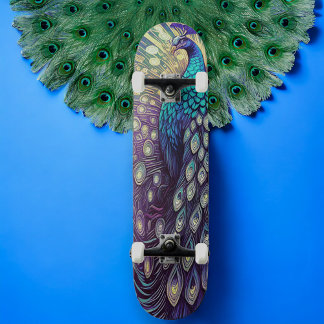 Skateboard Peacock Plumage