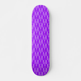 Skateboard Peau violet et damier à carreaux