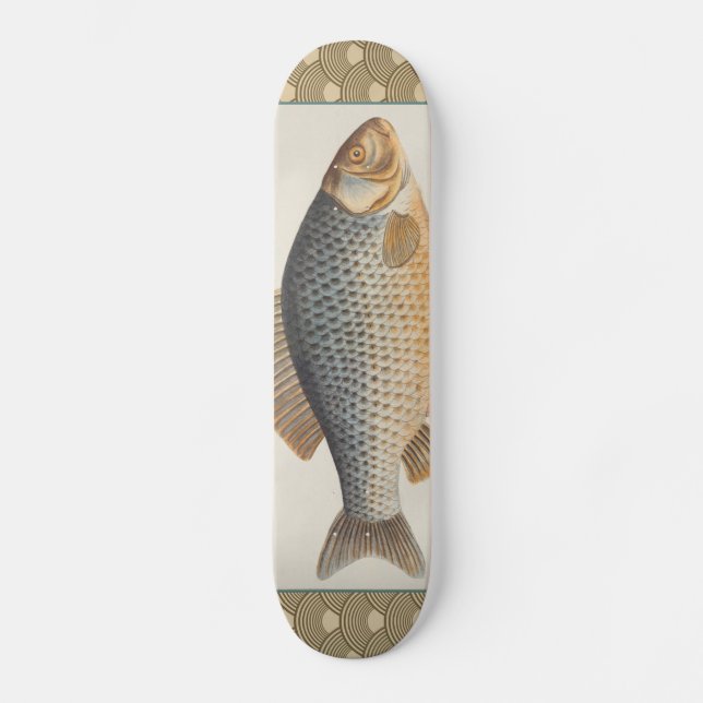 Skateboard Pêche à la carpe peinture à l'eau douce (Recto)