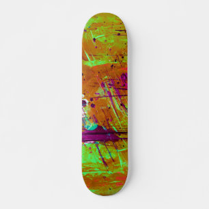 Skateboard Peinture Abstraite couleur néon vert