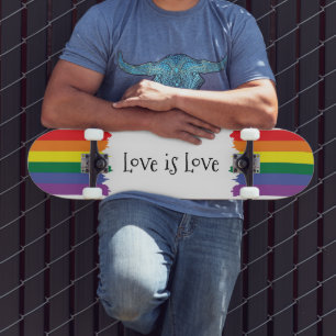 Skateboard Peinture arc-en-ciel gay pride Drapeau à thème L'a