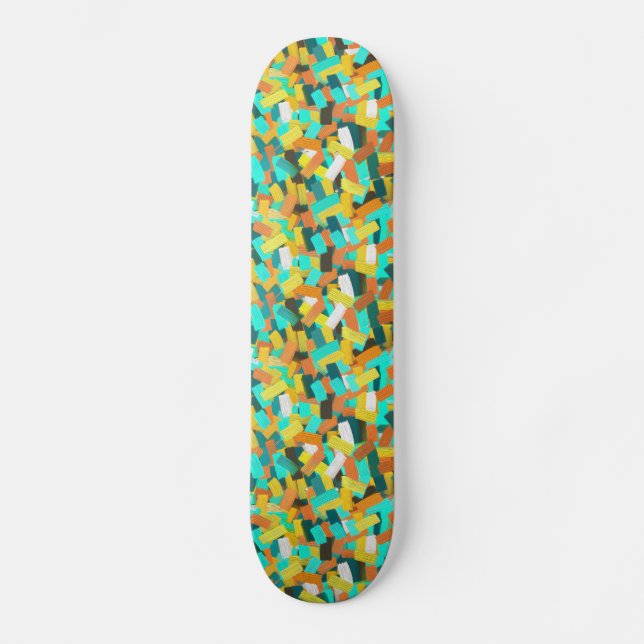 Skateboard Peinture colorée (Recto)