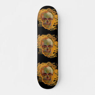 Skateboard Peinture crânienne vintage par Van Gogh