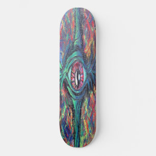 Skateboard Peinture de l'œil tordue et trippy