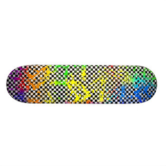Skateboard Peinture d'éclaboussure et checkered