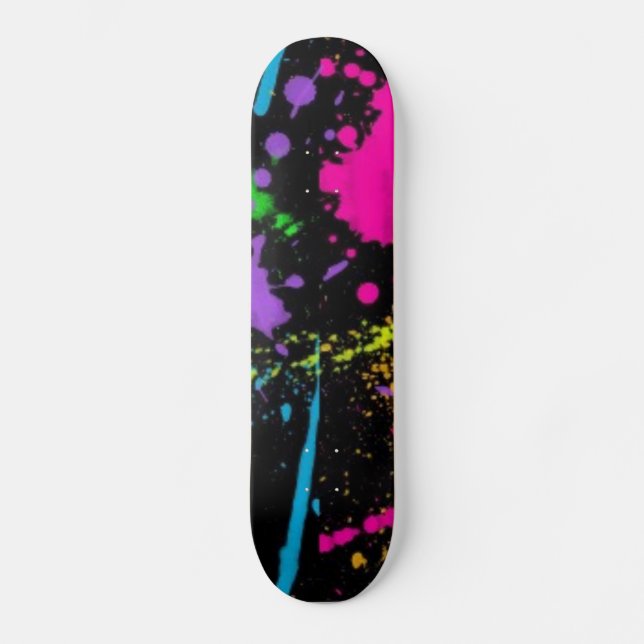 Skateboard peinture-éclaboussure-rose-pourpre (Recto)