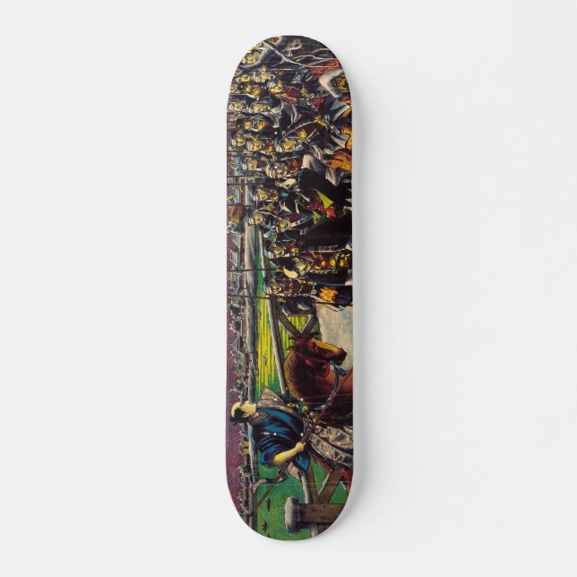 Skateboard Peinture historique japonaise bushido samurais (Devant)