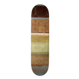 Skateboard Peinture moderne dans les tons de terre par Norman